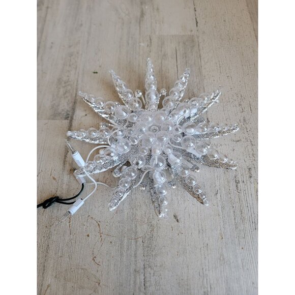 Light up large star AS IS silver Xmas hanging unique home decor - Picture 1 of 10